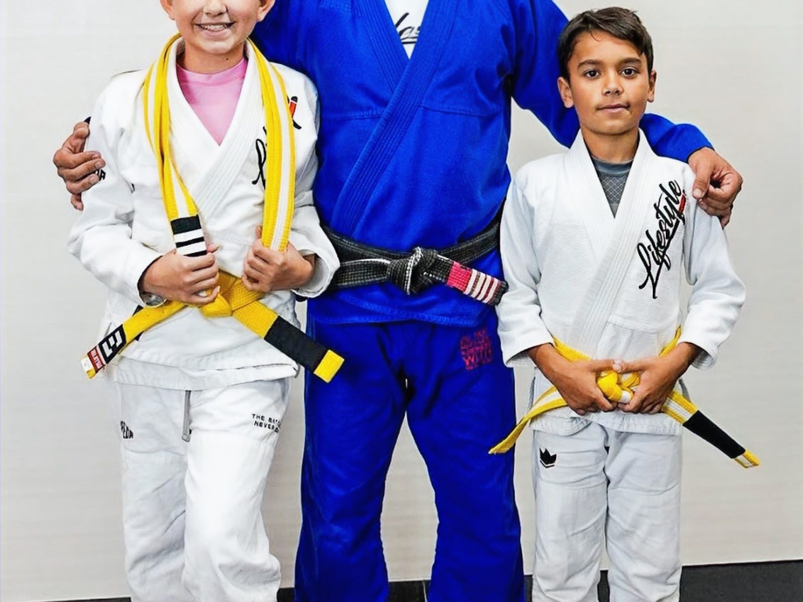 Students on the mats