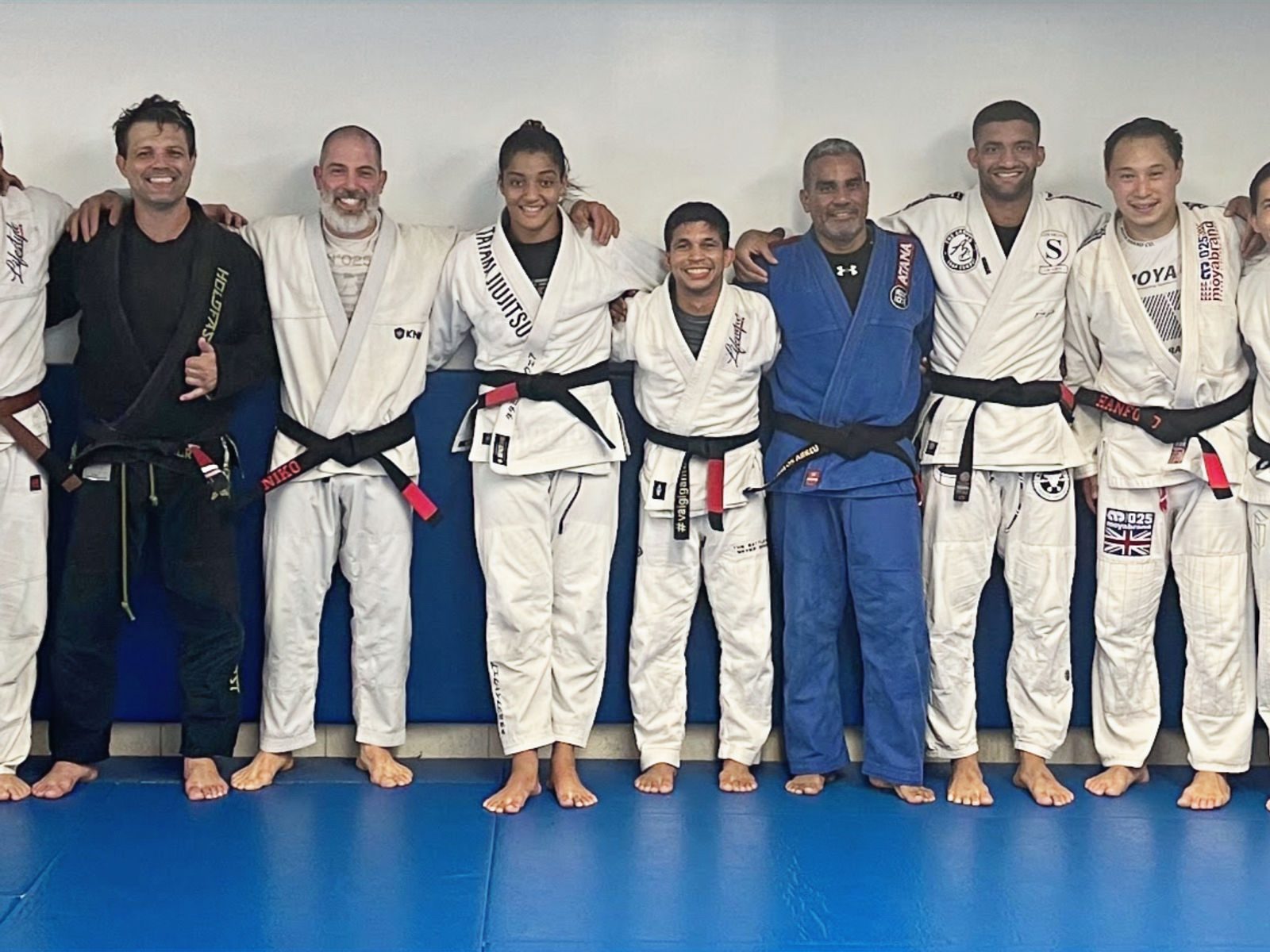 Black belts lined up at Lifestyle BJJ